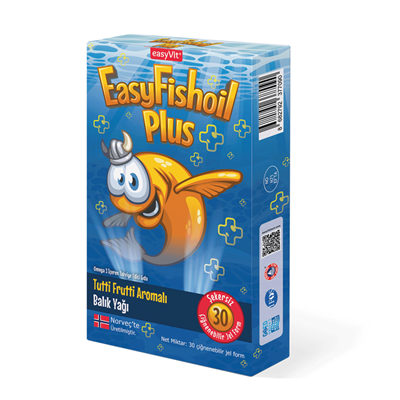 Çocuk VitaminleriEASYLINE SAGLIK URUNLERI SANEASYTUTTIFRUTEASYFISHOIL PLUS TUTTI FRUTTI 30 SOFT JEL