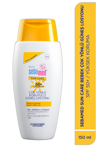 SEBAMED BABY SUN LOTION 50+ GUNES LOSYONU 150 ml şişeBebek Güneş ÜrünleriOMEGA PHARMA1MST-7875SEBAMED BABY SUN LOTION 50+ GUNES LOSYONU 150 ml şişe