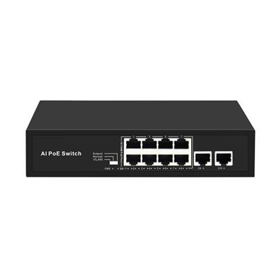 8 Port 10/100 +2 10/100 Uplink Poe Switch