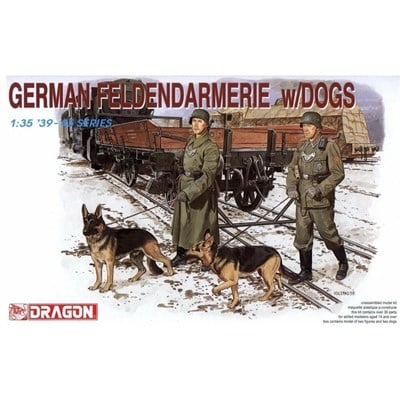 Dragon 6098 1/35 Ölçek, Köpekli Alman Feldendarmerie Birliği Figürleri Plastik Model Kiti