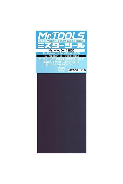 Mr.Hobby MT-306 Su Geçirmez, Kum Zımparası, No.800x4