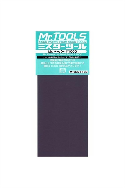 Mr.Hobby MT-307 Su Geçirmez, Kum Zımparası, No.1000x4