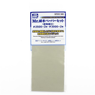 Mr.Hobby MT-310 Su Geçirmez, Kum Zımparası Seti, Süper İnce, (No.2500x2, No.3000x2)