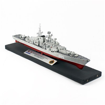 QD412 1/350 Ölçek, Project 956 Sarych, Rus Uçaksavar ve Füze Kruvazörü,  Camekanlı, Sergilemeye Hazır, Plastik Gemi Modeli