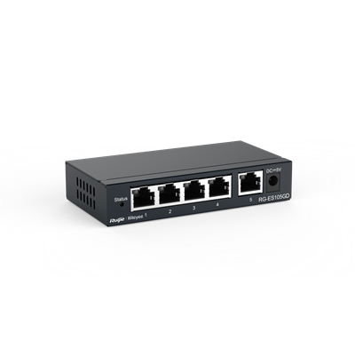 RUİJİE - REYEE RG-ES105GD 5 Portlu, 10/100/1000 Gigabit, Tak Çalıştır Switch, Metal Kasa
