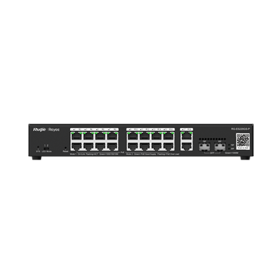 RUİJİE REYEE - RG-ES220GS-P 20 Portlu, 10/100/1000 Gigabit,Yönetilebilir Switch, 2 SFP, 2 Gigabit RJ45 Uplink, 16 Port PoE+ (250W)