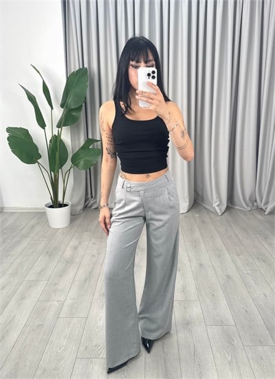Parla Kumaş Pantolon Gri