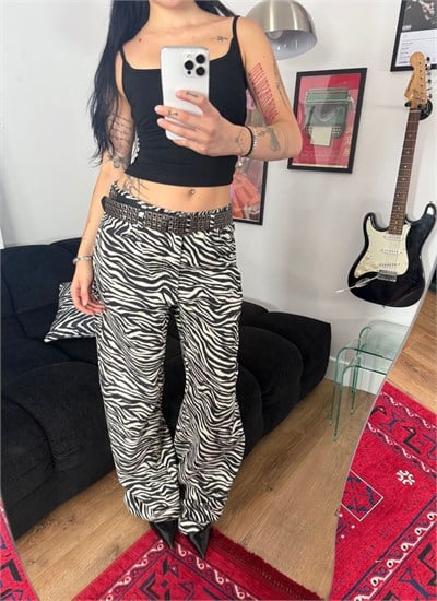 Zebra Jean Siyah