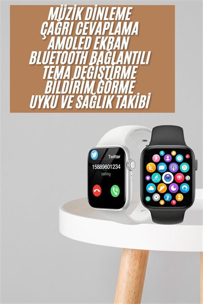 1.83 İnç Akıllı Saat Android ve İOS Uyumlu Çağrı Cevaplayabilen Adımsayar GPS Takibi