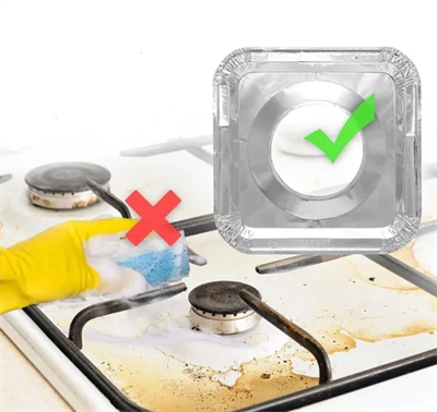 10 Adet Alüminyum Ocak Koruyucu Folyo