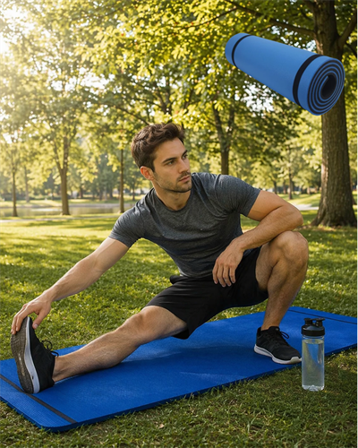 10 mm Fitness Minderi Tırtıklı Kaymaz Yüzey Esnek Darbe Emici Eva Yapı