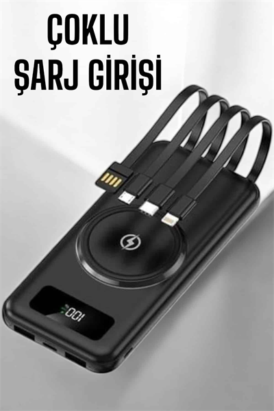10.000 Mah Powerbank 4 Portlu Hızlı Şarj Dijital Göstergeli