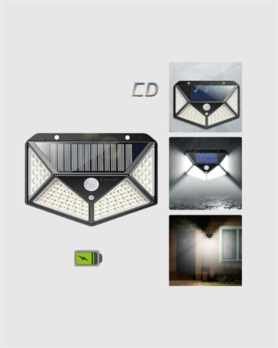 100 LED Güneş Enerjili Bahçe Lambası – PIR Sensörlü, IP65 Su Geçirmez Dış Mekan Aydınlatma