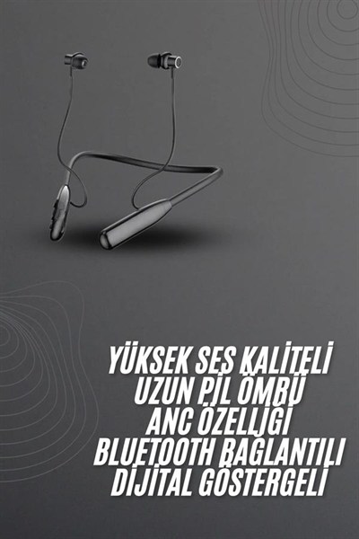 100 Saat Bluetooth Kulaklık Dijital Göstergeli ANC Özelliği Kablolu