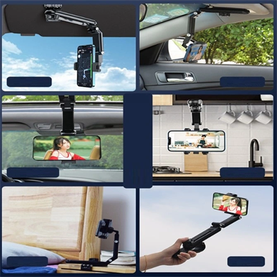 1080° Dönebilen Çok Fonksiyonlu Telefon Tutucu