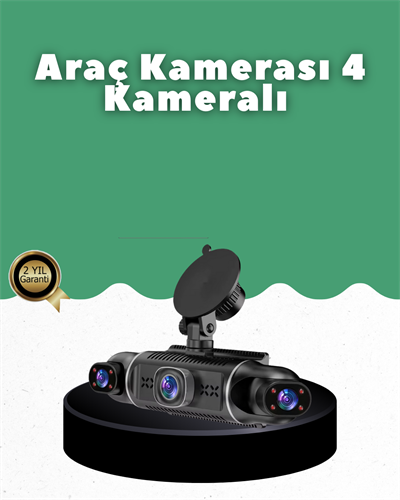 1080P 4 Kanallı Araç Kamerası GPS + WiFi + G Sensör Destekli