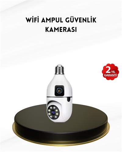 1080P WiFi Ampul Kamera Uzaktan Erişimli Hareket Sensörlü Gece Görüşlü