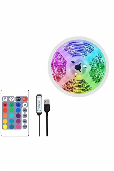 10M Şerit Led İç Mekan Renkli Rgb Şerit Led Kumandalı