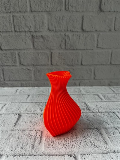 11 cm Turuncu Kalp Formlu Mini Vazo Estetik Dekoratif Obje