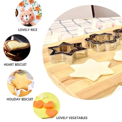 12 Adet Paslanmaz Çelik Kurabiye Kalıbı Seti