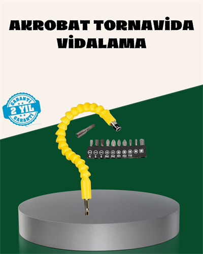 12 Parça Akrobat Bits Seti Çok Amaçlı Vidalama Dayanıklı Çelik