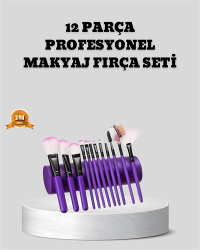 12 Parça Makyaj Fırça Seti – Profesyonel ve Günlük Kullanıma Uygun