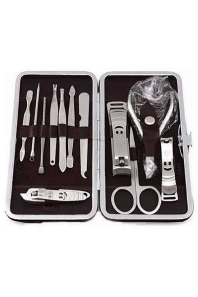 12 Parça Manikür Pedikür Seti Tırnak Bakımı Nasır Temizleme El Ayak Bakımı