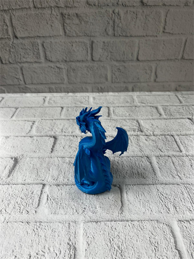 12 cm Mavi Ejderha Figürü Koleksiyonluk Dekoratif Biblo