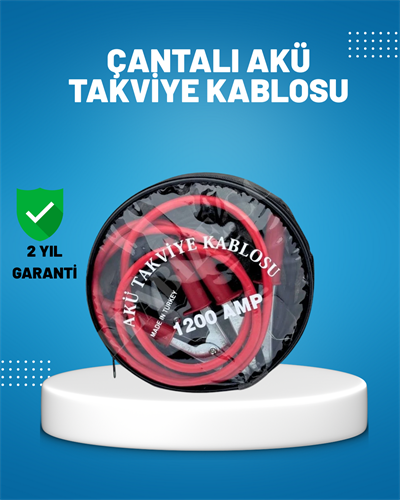 1200 Amper Akü Takviye Kablosu 2 Metre İzoleli Bakır Uçlu