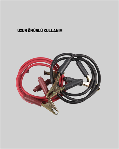 1200 Amper Jumper Kablo 2 Metre Bakır Uçlu Araç Takviye Seti