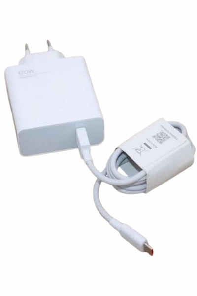 120W Şarj Aleti Hızlı Çift Turbo Şarj Aleti Seti Beyaz