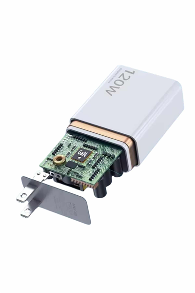 120W Şarj Aleti Hızlı Çift Turbo Şarj Aleti Seti Beyaz