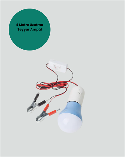 12V LED Ampul Anahtarlı Kablolu Pratik Aydınlatma