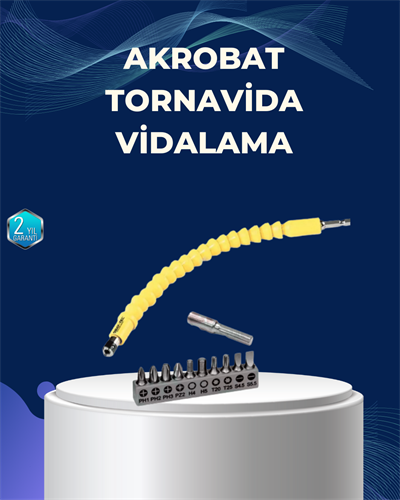 12’li Akrobat Bits Vidalama Seti Esnek Uç Çok Yönlü Kullanım