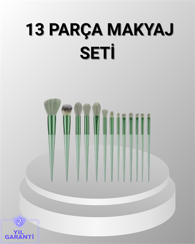 13 Parça Makyaj Fırça Seti – Ergonomik, Dökülme Yapmayan, Taşınabilir