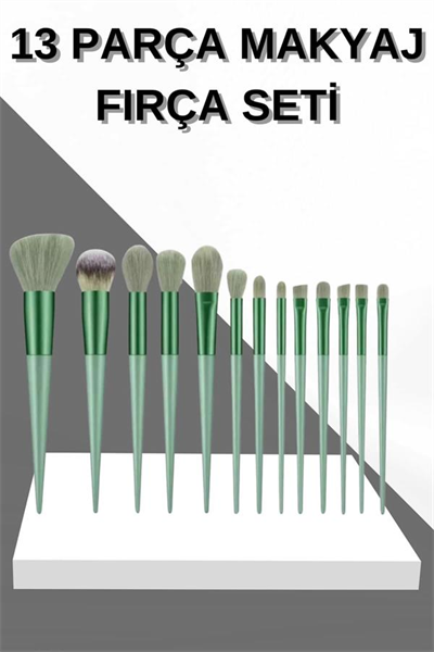 13 Parça Makyaj Fırça Seti Far Fırçası Allık Fırçası Yumuşak Uçlu