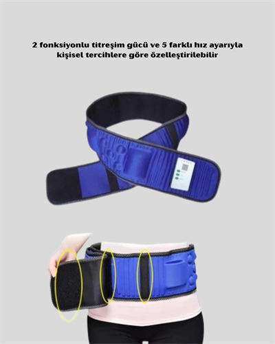 132 cm Motorlu Masaj Kemeri – 5 Kademe Hız, 2 Fonksiyon, Titreşimli Tasarım