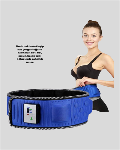 132 cm Motorlu Masaj Kemeri – 5 Kademe Hız, 2 Fonksiyon, Titreşimli Tasarım