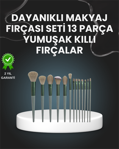 13lü Fiber Kıllı Yumuşak Makyaj Fırçası Seti Taşınabilir ve Ergonomik Tasarım