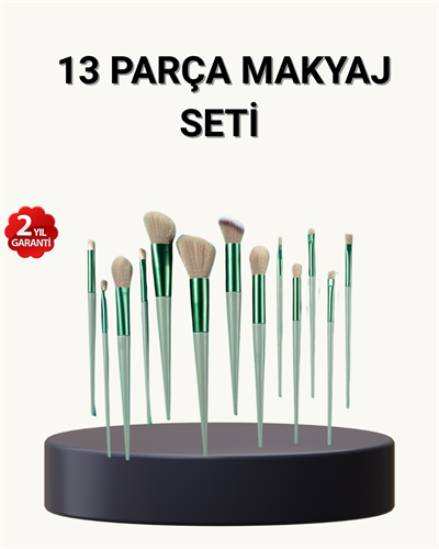 13’lü Yumuşak Kıllı Makyaj Fırça Seti – Profesyonel Kalite, Hassas Ciltlere Uygun