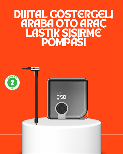 150 PSI Yüksek Basınç Kapasiteli Kablosuz Lastik Pompası