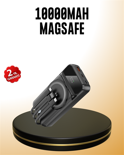 15W Kablosuz Hızlı Şarjlı 10000 mAh Powerbank – Taşınabilir, LED Göstergeli