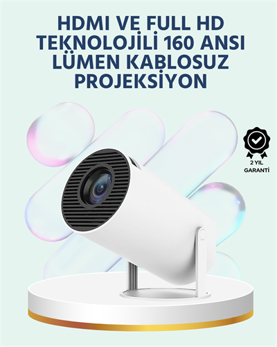 160 ANSI Lümen Parlaklığa Sahip Geniş Ekran Projeksiyon