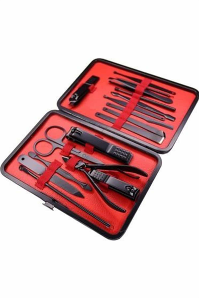 17 Parça Manikür Pedikür Seti El Ayak Bakım Seti Tırnak Makası Törpü