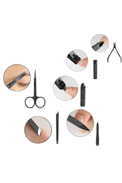 17 Parça Manikür Seti El ve Ayak Bakımı Törpü Cımbız Tırnak Temizleme