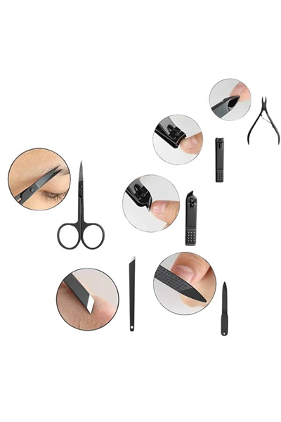 17 Parça Manikür Seti El ve Ayak Bakımı Törpü Cımbız Tırnak Temizleme