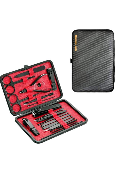 17 Parça Manikür Seti El ve Ayak Bakımı Törpü Cımbız Tırnak Temizleme