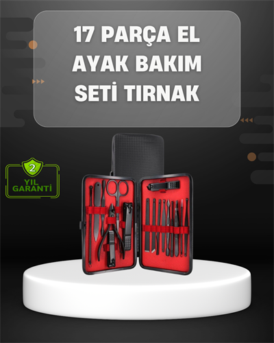 17 Parçalık Profesyonel Manikür Seti – Paslanmaz Çelik