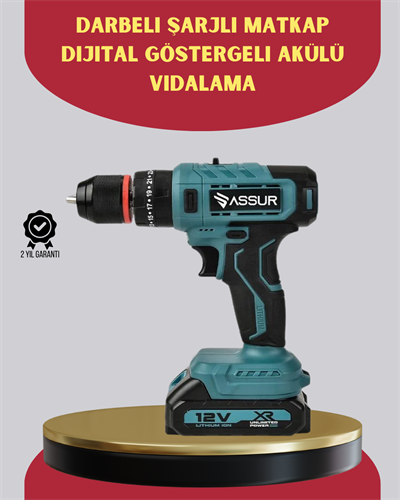 18 Parça Dijital Matkap Seti Çift Bataryalı