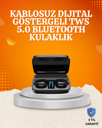 1800 mAh Güçlü Şarj Kutusu ile Bluetooth Kulaklık Seti
